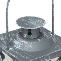 Artikel Lanterne lavet af metal lanterne grå vintage fyrfadslys H11cm 3 stk