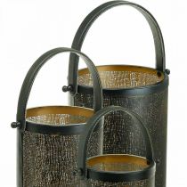 Artikel Dekorative lanterner, lanterne metal hulmønster H35,5/31/25 cm sæt af 3