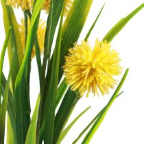 Kunstige blomster kugleblomst allium prydløg kunstig gul 45cm
