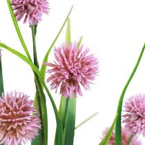 Kunstige blomster kugleblomst allium prydløg kunstig pink 45cm