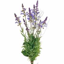 Artikel Kunstig lavendel buket, dekorativ lilla lavendel, silke blomster