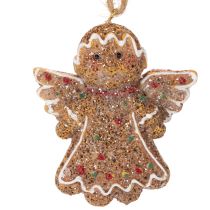 Artikel Dekorative hængende ornamenter, kunstige honningkagefigurer, 7 cm, 3 stk.