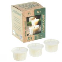 Artikel Light.one papir fyrfadslys naturlig plastikfri vegansk 12 stk