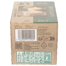 Artikel Fyrfadslys i papiromslag til festlige lejligheder og stemningsfulde øjeblikke Light One 4cm 50 stk.