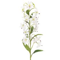 Artikel Kunstig hvid lilje med lang blomstrende gren, dekorativ, 80 cm