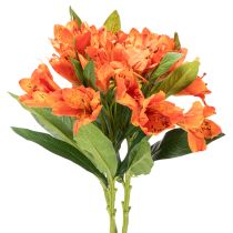 Artikel Kunstig Alstroemeria Orange blomst, kunstig buketdekoration, 75 cm, 3 stk.