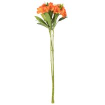 Artikel Kunstig Alstroemeria Orange blomst, kunstig buketdekoration, 75 cm, 3 stk.
