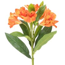 Artikel Kunstig Alstroemeria Orange blomst, kunstig buketdekoration, 75 cm, 3 stk.