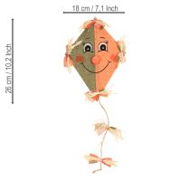 Artikel Sjov dekorativ drage til ophængning orange 18×26 cm 2 stk.