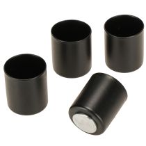 Artikel Magnetisk lysestage, sort metal, H3 cm, 4 stk.