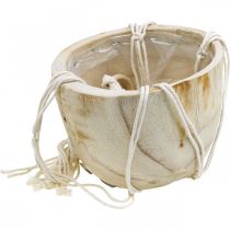 Artikel Makrame hængekurv boho stil plantepotte træ Ø22cm