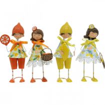 Artikel Små frugter, sommerdekoration, figurer citroner appelsiner H17/18cm 4stk