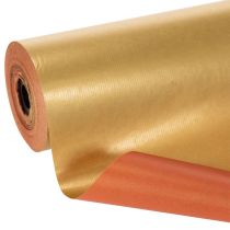 Artikel Manchetpapirrulle, guld/rød, 25 cm x 100 m, blomsterartikler