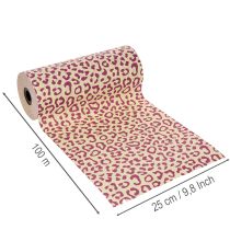 Artikel Manchetpapir, leopardprint, lilla, 25 cm, 100 m
