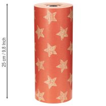 Artikel Manchetpapir med stjerner, rulle til blomsterartikler, 25 cm x 100 m