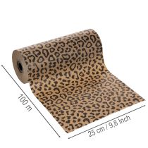 Artikel Manchetpapir, leopardmønster, rulle 25 cm 100 m, gaveindpakning
