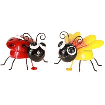 Artikel Ladybug Bee Metal Dekoration med Magnet Assorted 9,5cm 2stk