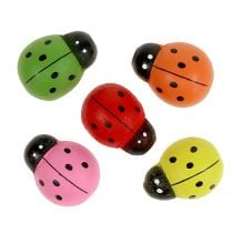 Ladybirds farvet 2,5 cm 60p