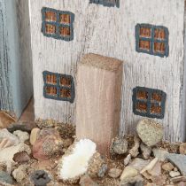 Artikel Maritime dekorative huse træfiskerleje blå hvid 26×16×10cm