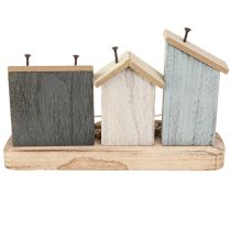 Artikel Maritime dekorative huse træfiskerleje blå hvid 26×16×10cm