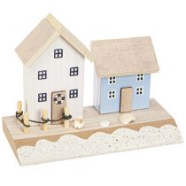 Artikel Maritim udsmykning Strandhusskaller Naturblå H12cm 4stk