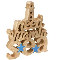 Artikel Maritim trædekoration “I need vitamin sea” mangotræ 27×33cm