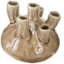 Artikel Maritim Vase Dekoration Coral Design Brun Ø14,5cm H14cm