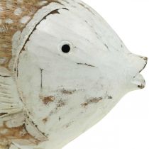 Maritim dekoration fisk træ træfisk shabby chic 17×8cm