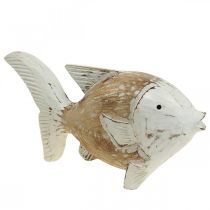 Maritim dekoration fisk træ træfisk shabby chic 28×15cm
