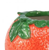 Artikel Middelhavs dekorativ orange vase urtepotte keramik Ø9cm