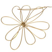 Artikel Metal blomsterdekorationsguirlande, tråd til blomsterkrans, sommerdekoration, vægdekoration, guld, 110 cm