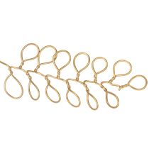 Artikel Metal blomsterdekorationsguirlande, tråd til blomsterkrans, sommerdekoration, vægdekoration, guld, 110 cm