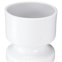 Artikel Metal blomstervase i cremehvid emalje Ø9cm H17,5cm