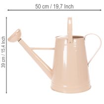 Artikel Dekorativ vandkande i metal, sandfarvet vintage design, til planter og tørrede blomster, 50×22,5×39 cm