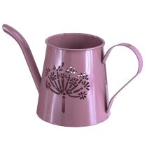 Artikel Metal dekorativ vandkande med mælkebøtte pink H12cm 2stk