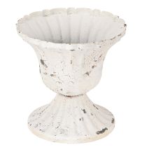 Metal Dekorativ Kop Small Shabby Chic Hvid Ø8,5cm H8cm 2stk