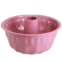 Artikel Metal dekorativ skål bageform Gugelhupf pink Ø23cm H12cm