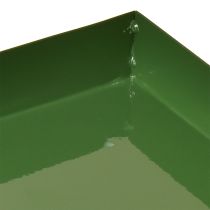 Artikel Metaldekorationsbakke rektangulær metalbakke grøn 30×15 cm