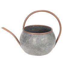 Artikel Metal dekorativ vandkande, vintage landstil, havedekoration, til plantning, sølv kobber, L41cm Ø26cm H30cm