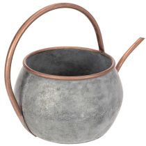 Artikel Metal dekorativ vandkande, vintage landstil, havedekoration, til plantning, sølv kobber, L41cm Ø26cm H30cm