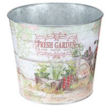 Artikel Metal Plantepotte Frisk Have Farverig Vintage H18cm