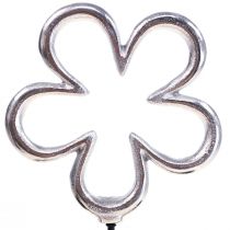 Artikel Metal blomsterdekoration sølv sort borddekoration fjeder H36cm
