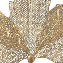 Artikel Metal vægdekoration Maple Leaf Lysestage Gylden Antik 42cm × 39cm