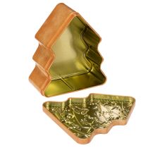 Artikel Juleform, småkageform, juletræ og hus, peberkage-look, 14 cm, 2 stk.