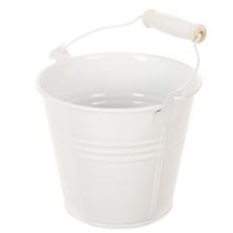 Artikel Metalspande, hvide, Ø12 cm, H10 cm, 8 stk.