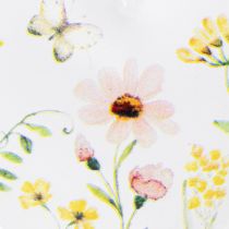 Artikel Hjertevedhæng med blomstermønstre som vægdekoration, 7 cm, 6 stk.