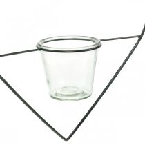 Artikel Lanterne hjertemetal 28cm fyrfadsstage til ophæng af glas 9cm