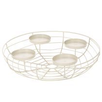 Artikel Rund adventskranslysholder til fire fyrfadslys eller lys, 35 cm