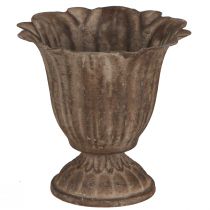 Artikel Metalkop Antik Look Plantekasse Grå Brun Ø10cm H9,5cm