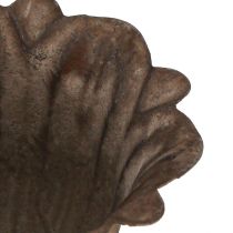 Artikel Metalkop Antik Look Plantekasse Grå Brun Ø10cm H9,5cm